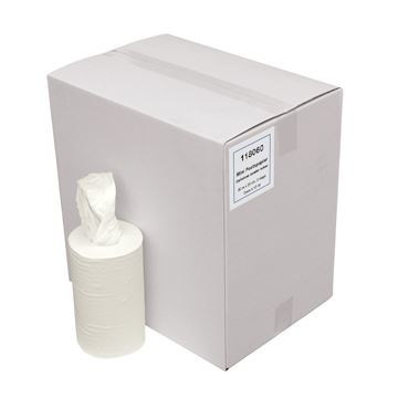 Poetspapier Mini 2-laags cellulose (12 rollen à  60 meter)