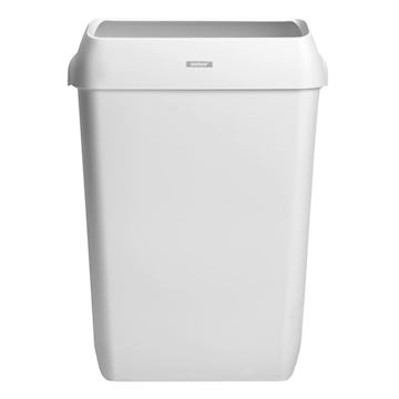 Afvalbak Katrin met deksel 50 liter - wit