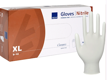 Handschoen 'XL' Safe Light nitril poedervrij - wit (100x)