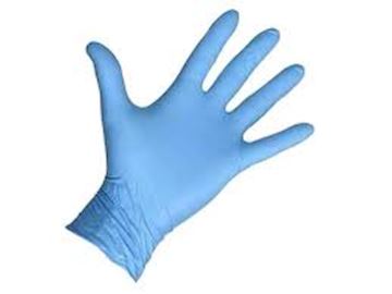Handschoen 'L' nitril poedervrij - blauw (doos à 200 stuks)