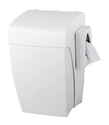 Hygiënebak + Houder kunststof wit 8ltr. PQHBS