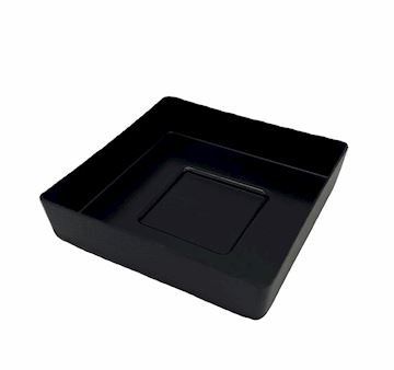 Opvangbakje t.b.v. toiletgarnituur 10,6 x 10,6 cm - zwart