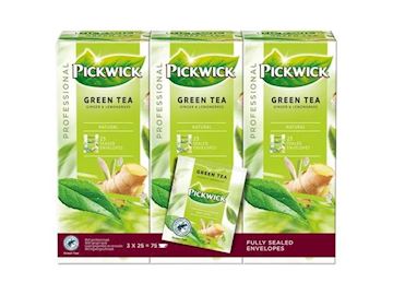 Groene thee Pickwick Ginger & Lemongrass (3 x 25 zakjes