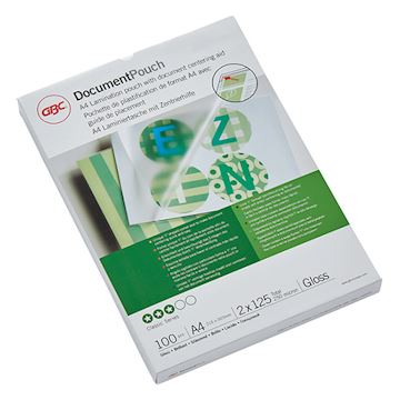 Lamineerhoes GBC A4 2 x 125 micron glanzend (100 stuks)