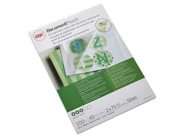 Lamineerhoes GBC A3 2 x 75 micron glans (100 stuks)