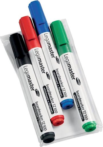 Viltstift Legamaster TZ100 whiteboard 1.5-3mm assorti (4x)