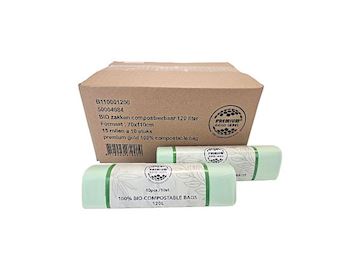 Afvalzak composteerbaar 120 liter 70x110 (15 rol à 10 stuks)