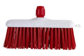 Straatbezem (kunstvezel) 50 cm met steelklem