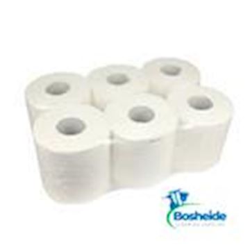 Poetspapierrol Midi 2-laags cellulose - wit (6 x 160 meter)