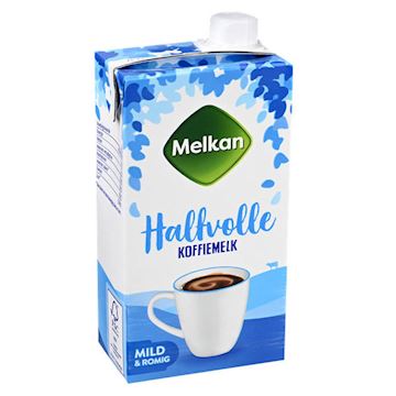 Halfvolle koffiemelk Melkan (tray 20 pakken à 465ml)