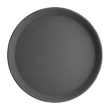 Dienblad (rond) Olympia Kristallon Ø35,6cm anti slip - zwart