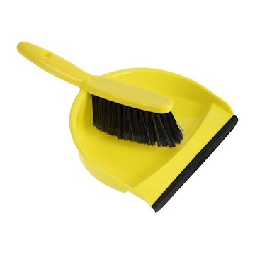 Handveger en blik Jantex 25 x 26 x 34cm - geel