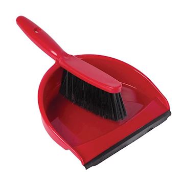 Handveger en blik Jantex 25 x 26 x 34cm - rood