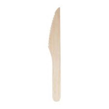 Biologisch afbreekbare houten messen Fiesta Green (100stuks)