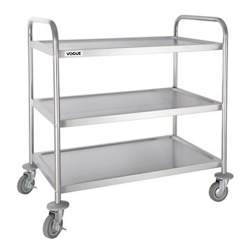 Serveerwagen 'Large' Vogue met 3 bladen 93(h)x86(b)x51 - RVS