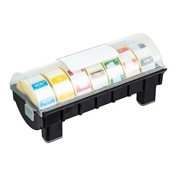 Vogue Voedsel Etiketten Dispenser 7 rol Daglabel.