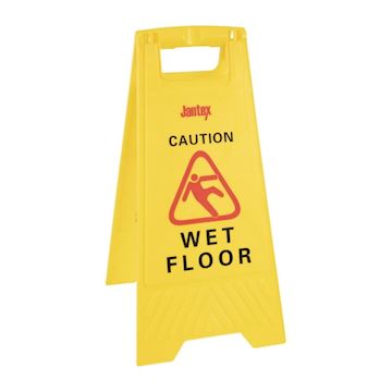 Waarschuwingsbord Jantex Wet floor 64 cm - geel