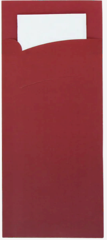 Bestekzakje Pochette incl. servet - bordeaux (520 stuks)