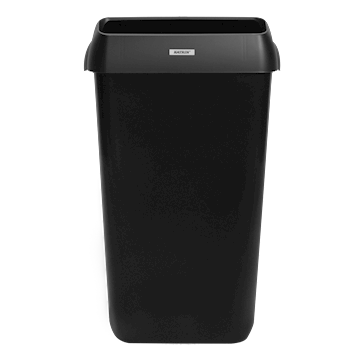 Afvalbak Katrin met deksel 25 liter - zwart