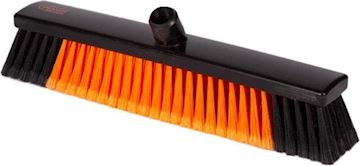 Veger (hard) Orange Brush 45cm - zwart/oranje