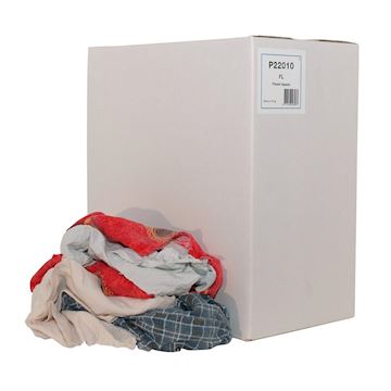 Poetsdoeken FL bontgekleurde flanellen lappen (doos à 10 kg)
