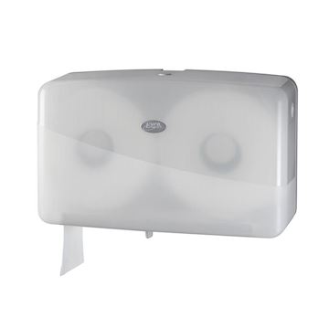 Toiletroldispenser (dubbel) Jumbo - pearl white