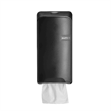 Toiletpapierdispenser QuartzLine Bulkpack - mat zwart