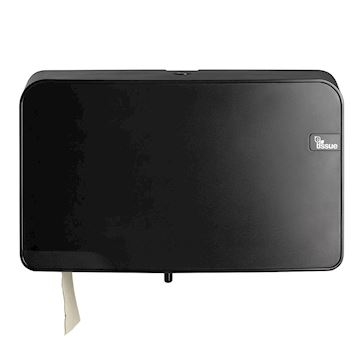 E-Tissue Toiletroldispenser Mini Duo Jumbo - zwart