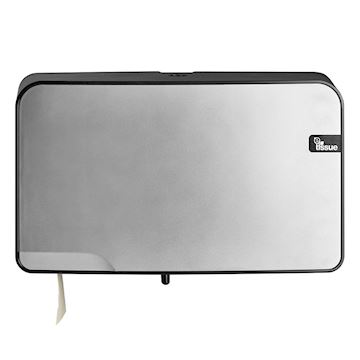 E-Tissue Toiletroldispenser Mini Duo Jumbo - RVS/zwart