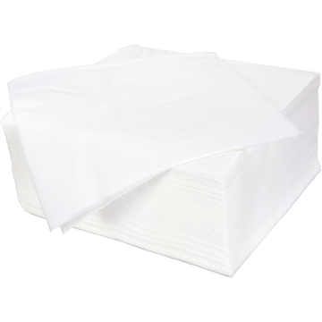 Servetten 2-laags 24 x 24 cm 1/4-vouw - wit (100 stuks)