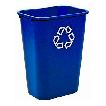 Afvalbak rechthoekig Rubbermaid - blauw (39 liter)