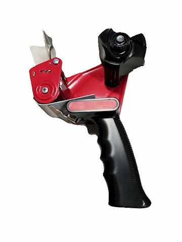 Tapedispenser 50mm met safe - zwart/rood