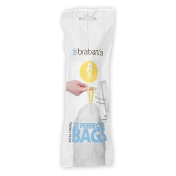 Afvalzak (A) Brabantia 3 ltr. met trekband (rol à 20 stuks)