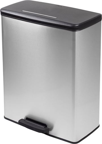 Pedaalemmer Curver Decobin 65 liter - zilver/zwart