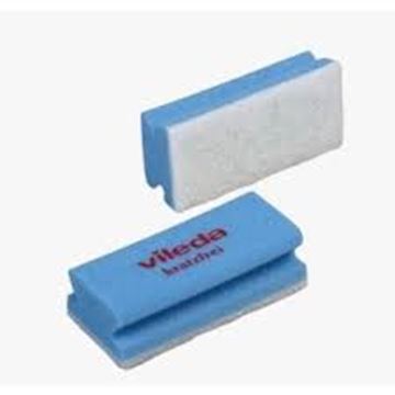 Spons Vileda Glitzi non scratch - blauw/wit (pak à 10 stuks)