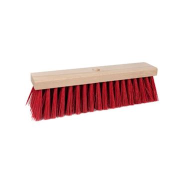 Straatbezem PET 30 x 6,5 x 15 cm - rood
