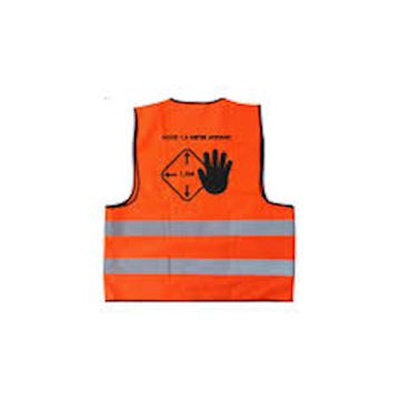 Veiligheidsvest (medium) met 1,5 meter afstand logo - oranje